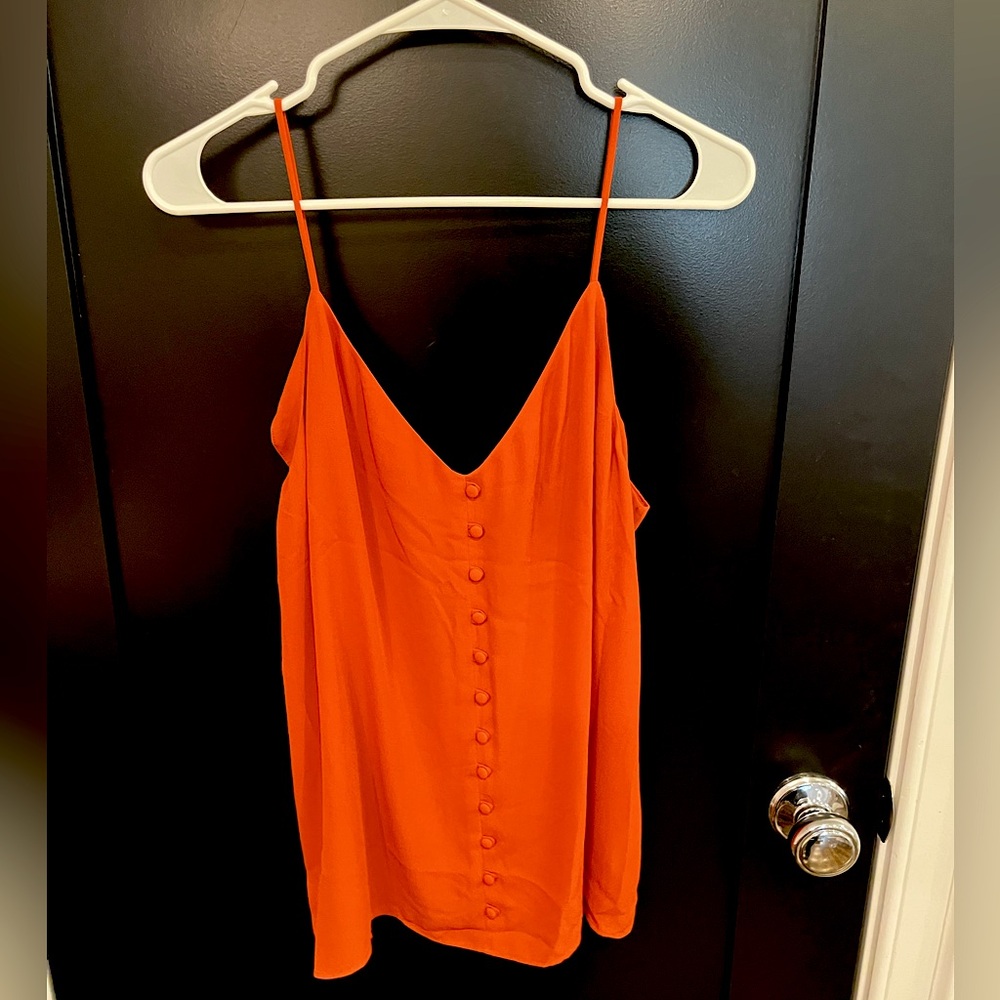 Calvin Klein Tank Top, Suit Blouse, Spaghetti Strap Top in Orange